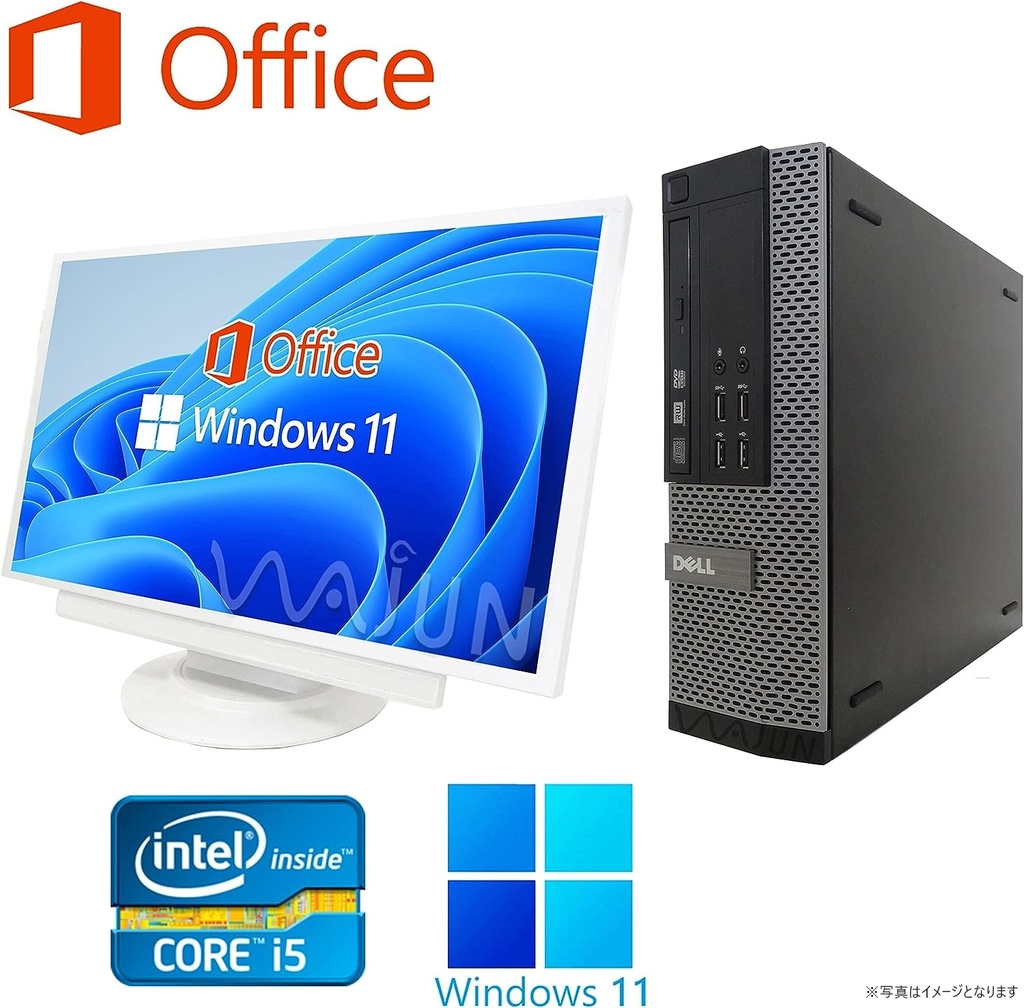 HP (エイチピー) デスクトップPC 7010/22型液晶セット/Win 11 Pro/MS Office H&B 2019/Core i5-3470/WIFI/Bluetooth/DVD-RW/8GB/256GB SSD (整備済み品)
