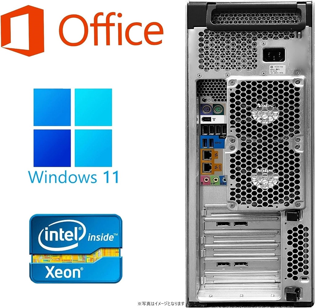 HP (エイチピー) デスクトップPC Z620/Win 11 Pro/MS Office H&B 2019/Xeon E5-2609V2/WIFI/Bluetooth/16GB/512GB SSD (整備済み品)