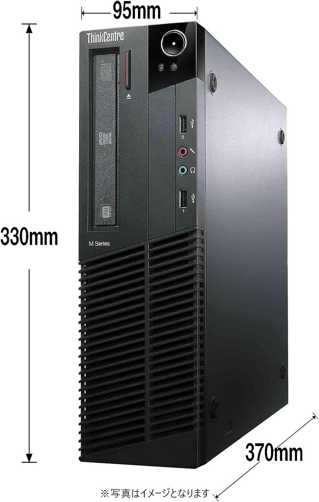 Lenovo (レノボ) デスクトップPC M91P/Win 10 Pro/MS Office H&B 2019/Core i3-2120/WIFI/Bluetooth/DVD/8GB/512GB SSD (整備済み品)
