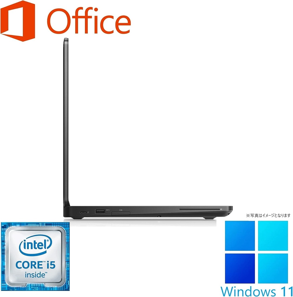 DELL ノートPC latitude 5480/14型FULLHD/Win 11 Pro(English OS)/MS Office H&B 2019/第6世代Core i5-6300U/WIFI/Bluetooth/HDMI/Type-C/US keyboard/8GB/512GB SSD (整備済み品)