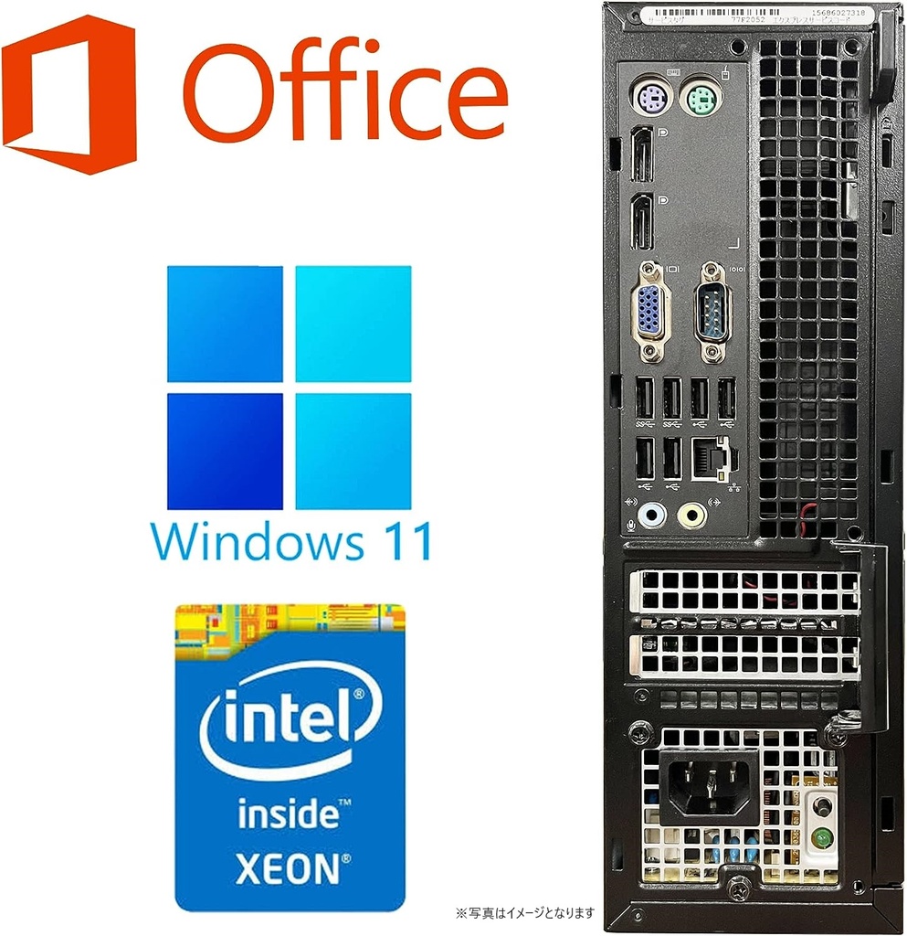 DELL デスクトップPC T1700/MS Office H&B 2019/Win 11 Pro/XEON E3-1246V3/WIFI/Bluetooth/DVD/8GB/256GB SSD (整備済み品)