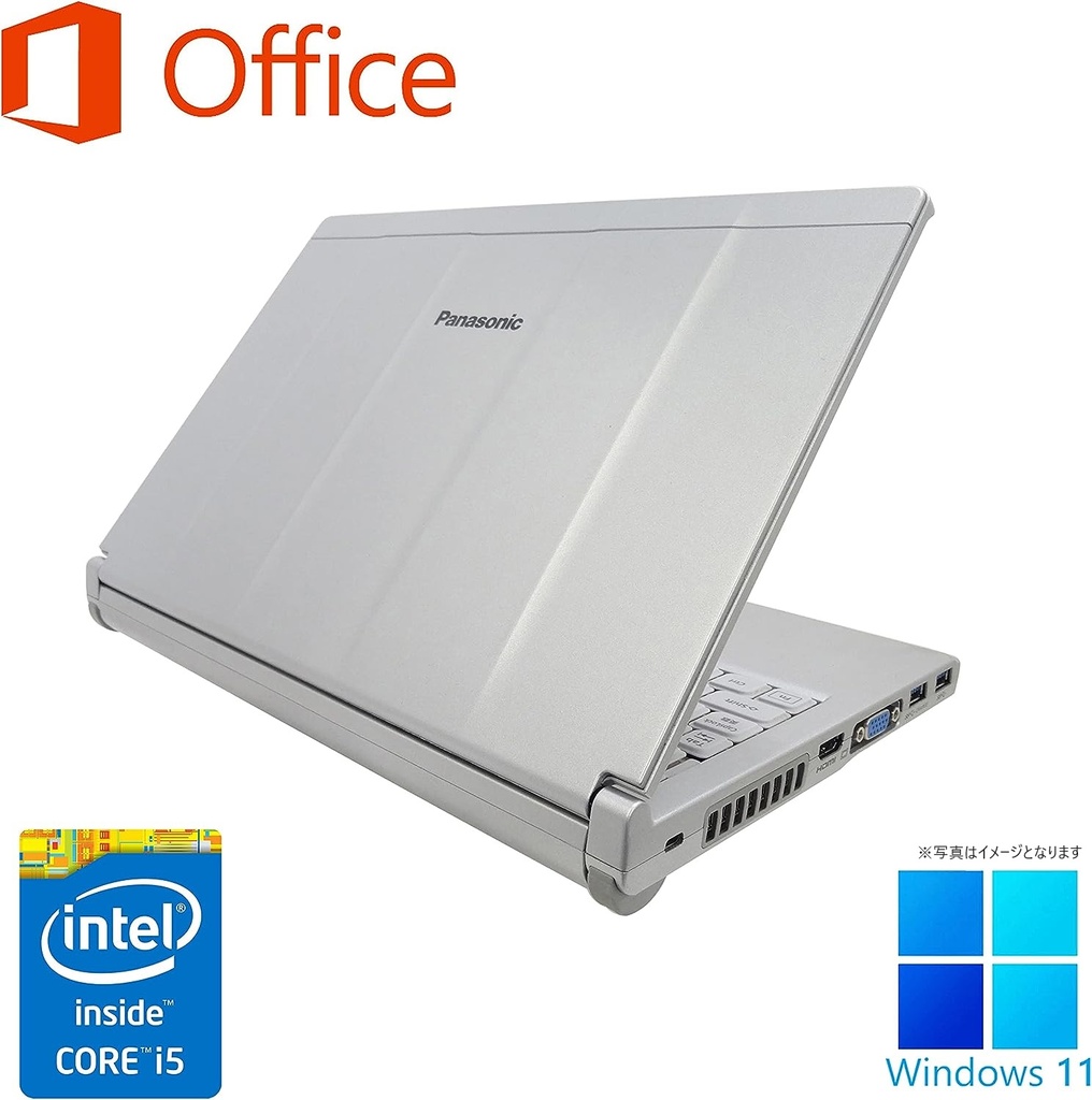 Panasonic ノートPC CF-SX3/12.1型/MS Office H&B 2019/Win 11 Pro/Core i5-4310U/WEBカメラ/DVD-RW/WIFI/Bluetooth/HDMI/8GB/256GB (整備済み品)
