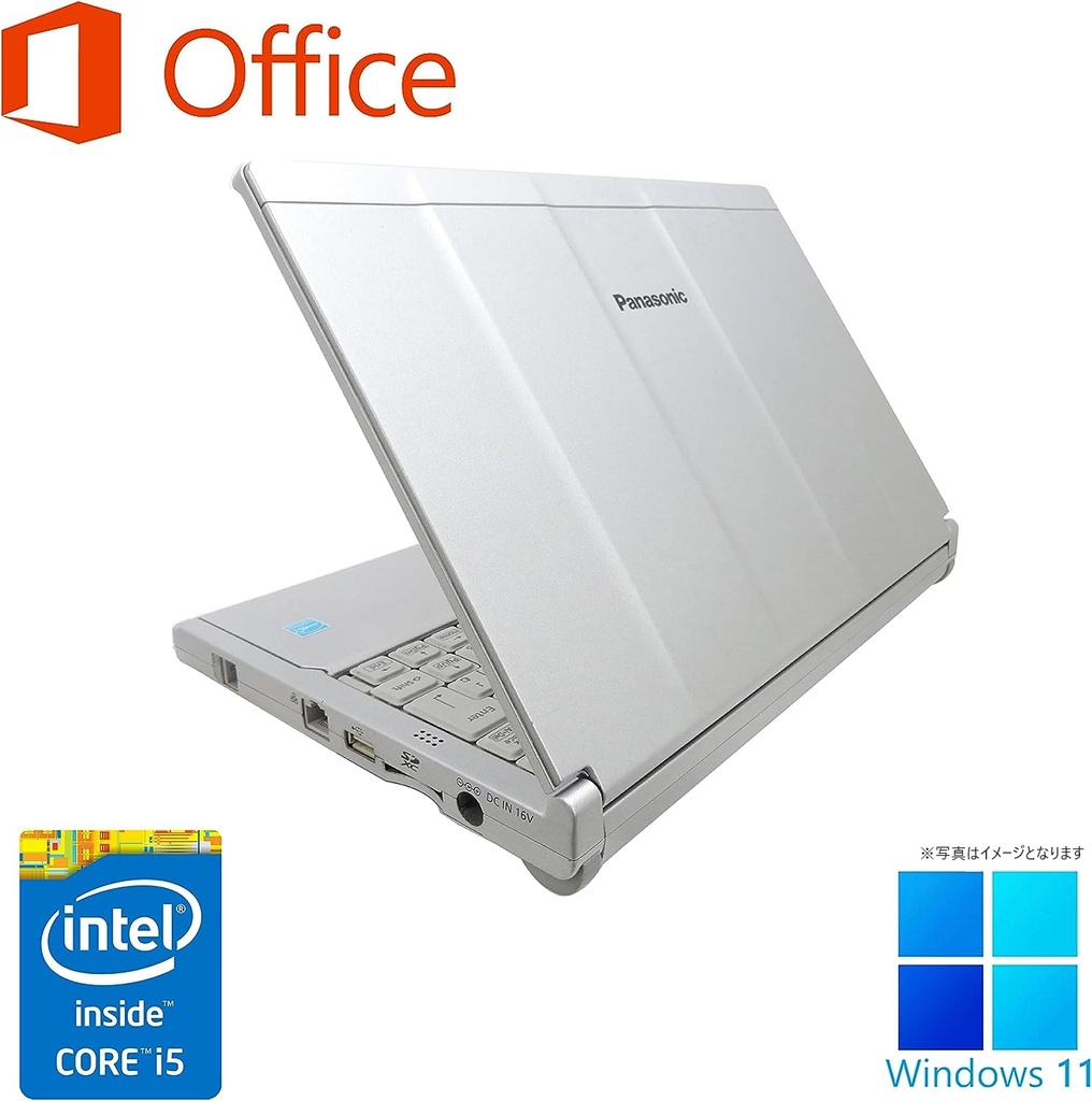 Panasonic ノートPC CF-SX3/12.1型/MS Office H&B 2019/Win 11 Pro/Core i5-4310U/WEBカメラ/DVD-RW/WIFI/Bluetooth/HDMI/8GB/256GB (整備済み品)