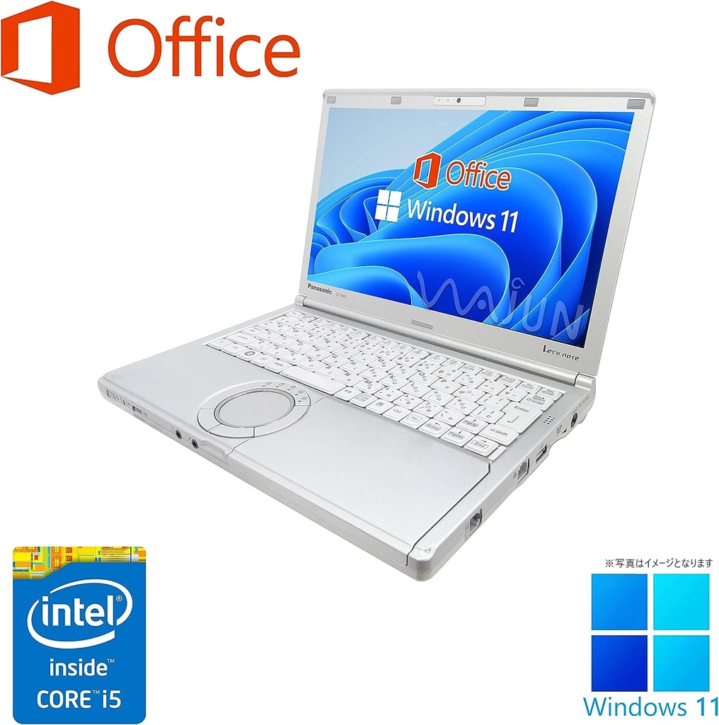 Panasonic ノートPC CF-SX3/12.1型/MS Office H&B 2019/Win 11 Pro/Core i5-4310U/WEBカメラ/DVD-RW/WIFI/Bluetooth/HDMI/8GB/256GB (整備済み品)