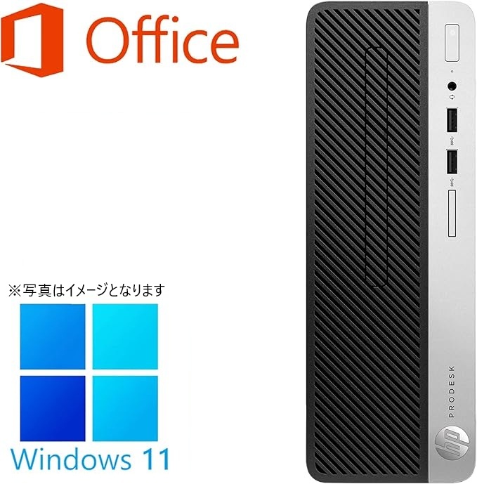 HP（エイチピー）デスクトップPC 400G5/Core i3-8100/Win11 Pro/MS Office H&B 2019/wifi/Bluetooth/DVD-RW/16GB/256GB SSD/中古整備済みPC