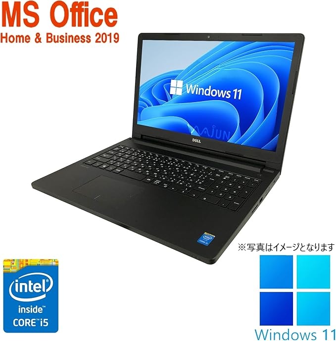 DELL Latitude ノートPC 3560 /15.6型/10キー/Core i5-5200U/Win11 Pro/MS Office H&B 2019 /WEBカメラ/WIFI/Bluetooth/HDMI/8GB/512GB SSD/整備済み中古PC