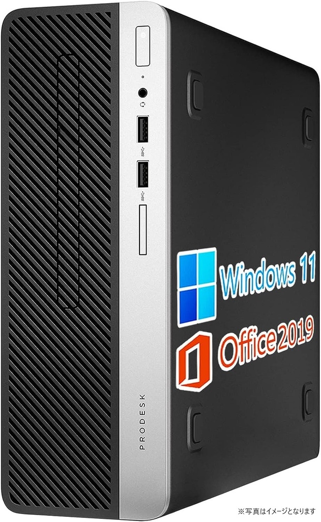 エイチピー デスクトップPC 400G4/Win 11 Pro/MS Office H&B 2019/Core i5-6500/WIFI/Bluetooth/DVD/16GB/512GB SSD (整備済み品)