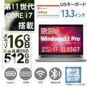 デル ノートPC 5320 /13.3型フルHD/第11世代 i7-1185G7/USキーボード/Win11 Pro/MS Office H&B 2019 /WEBカメラ/WIFI/Bluetooth/HDMI/16GB/512GB SSD【整備済み品】★訳アリ品
