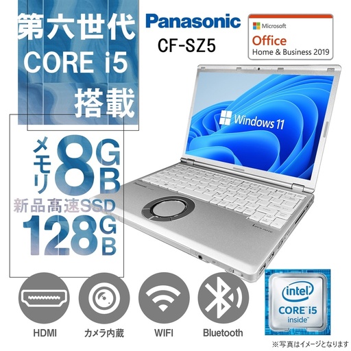 Panasonic ノートPC CF-SZ5/12.1型/Win 11 Pro/MS Office H&B 2019/Core i5